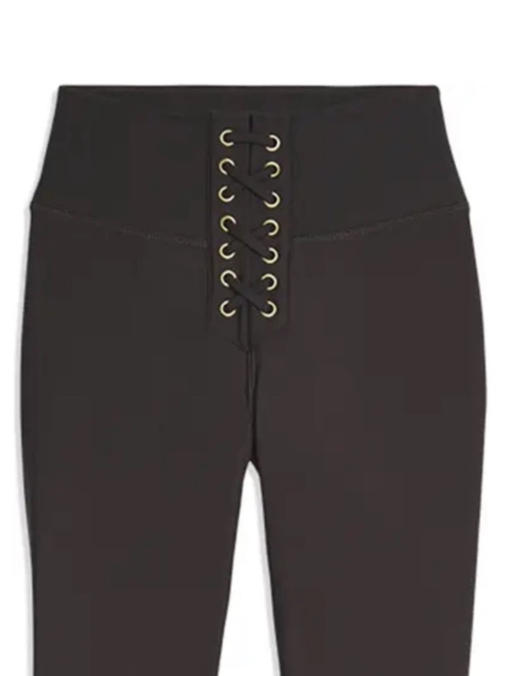 WeWoreWhat Lace Up Chocolate Black Leggings NWT Size XS - Picture 3 of 5
